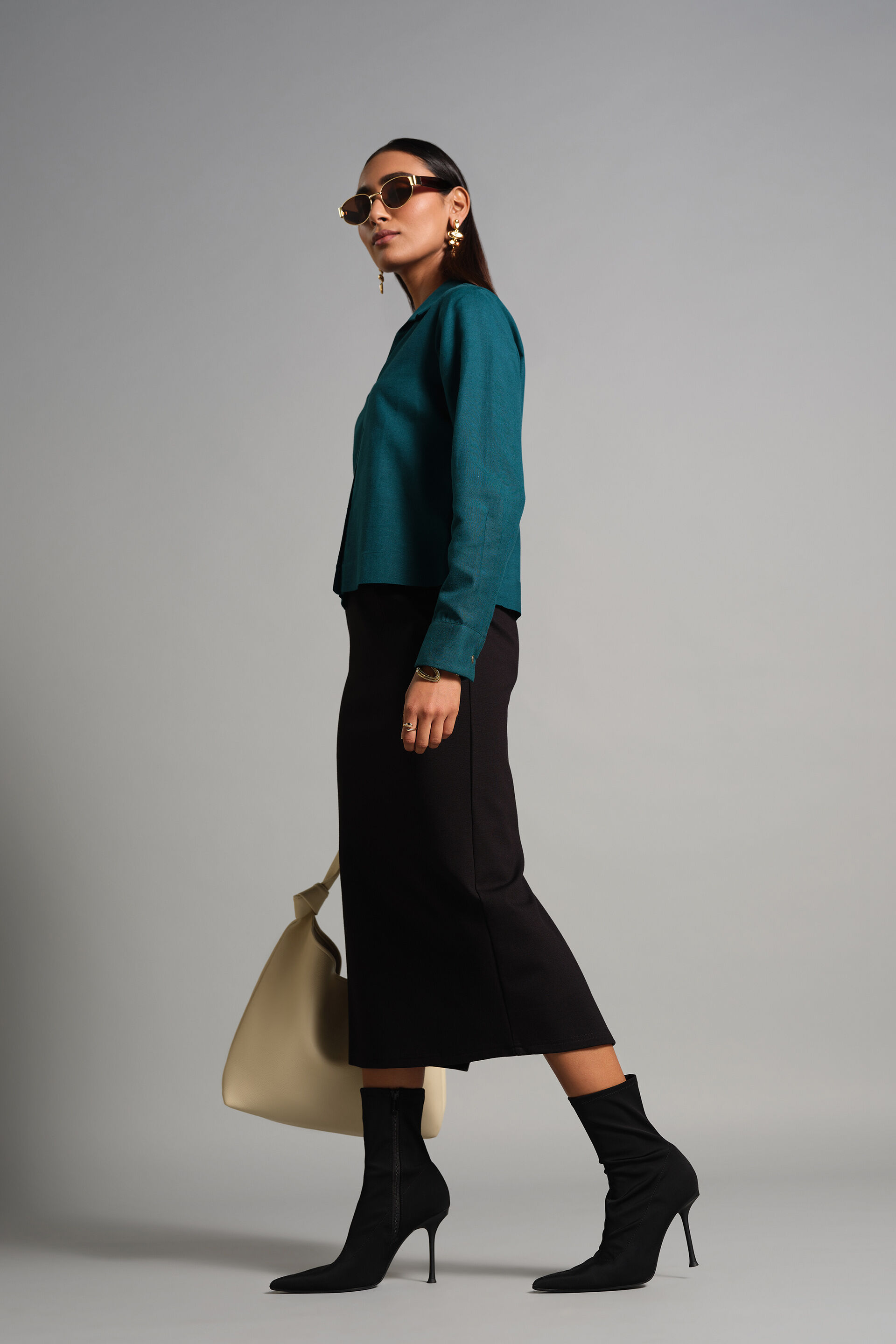 Ilana Shirt, Teal, image 4